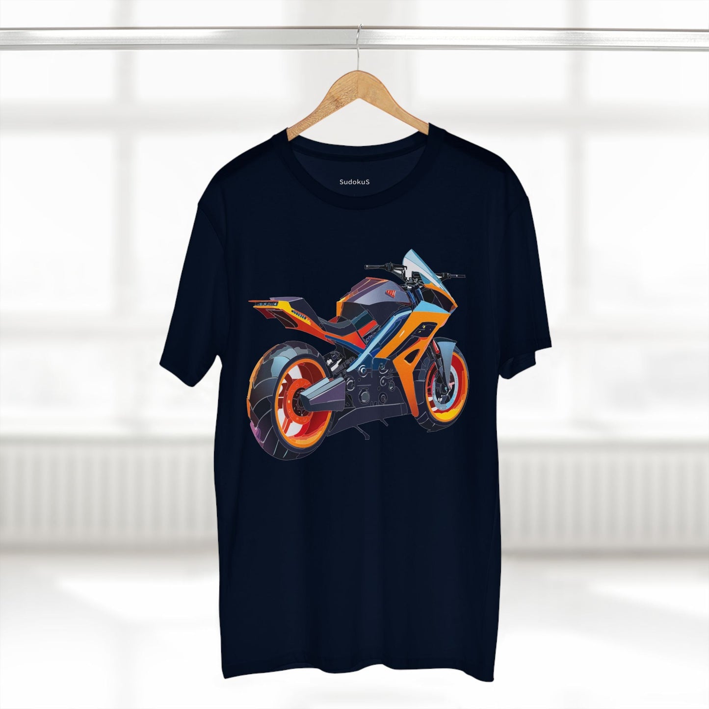 Moto Bike Graphic Unisex 100 Cotton Staple Tee 30