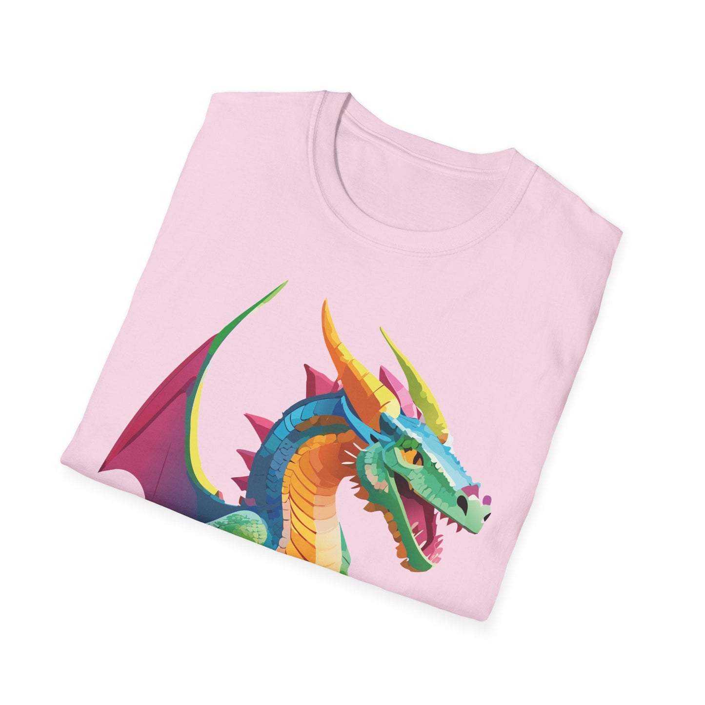 Unisex Dragon Graphic Tee Softstyle Short Sleeve T Shirt Made From Ring Spun Cotton