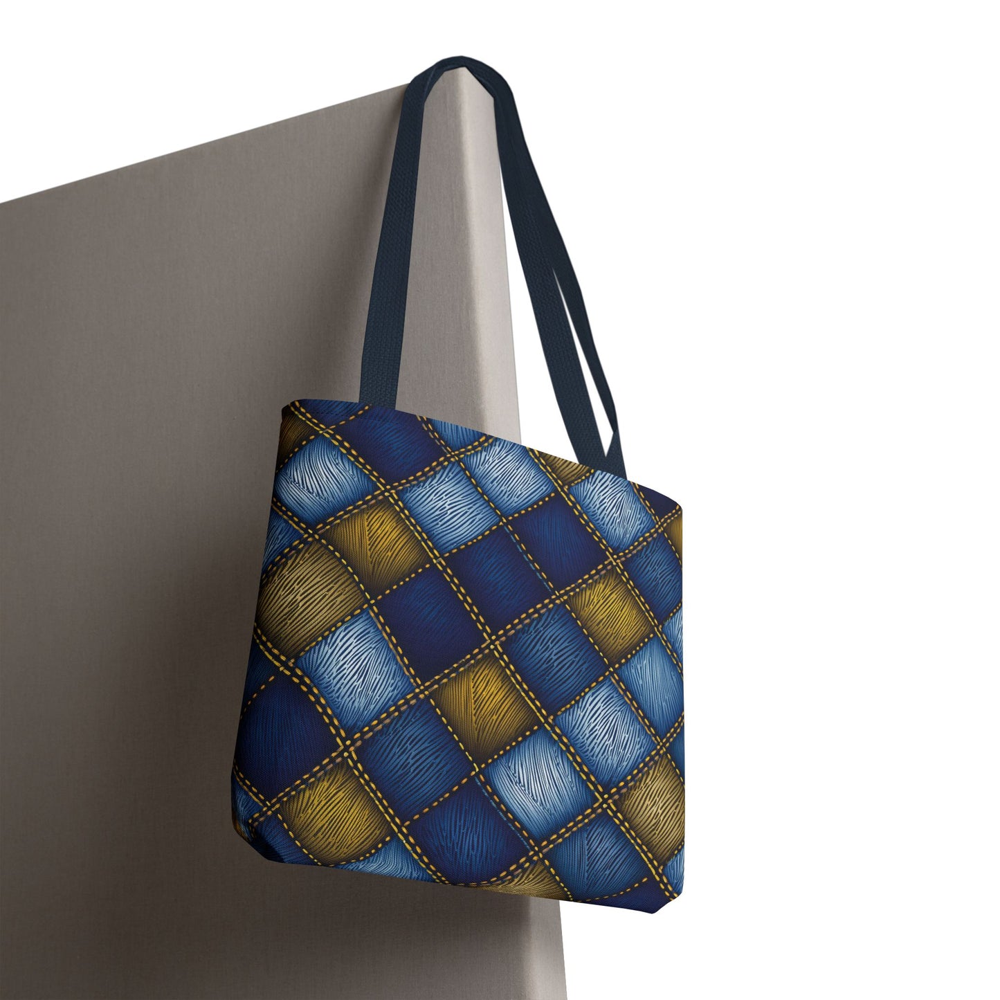 Denim Fabric Imitation Print Unisex Canvas Bag Poly Spun 3 Sizes Tote Bag 143
