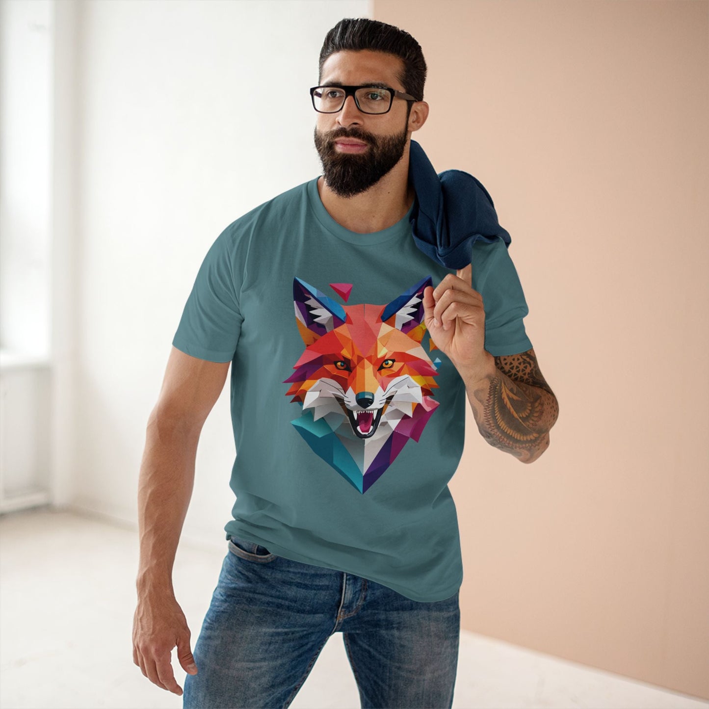 Fox Graphic Unisex 100 Cotton Staple Tee with Animal Design Artwork 22