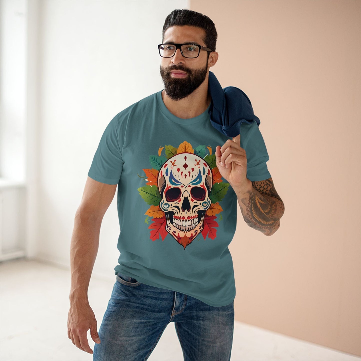 Skull Shirt Skeleton Tee SS-12 Unisex Premium Cotton Original Art Design Retro2Nova