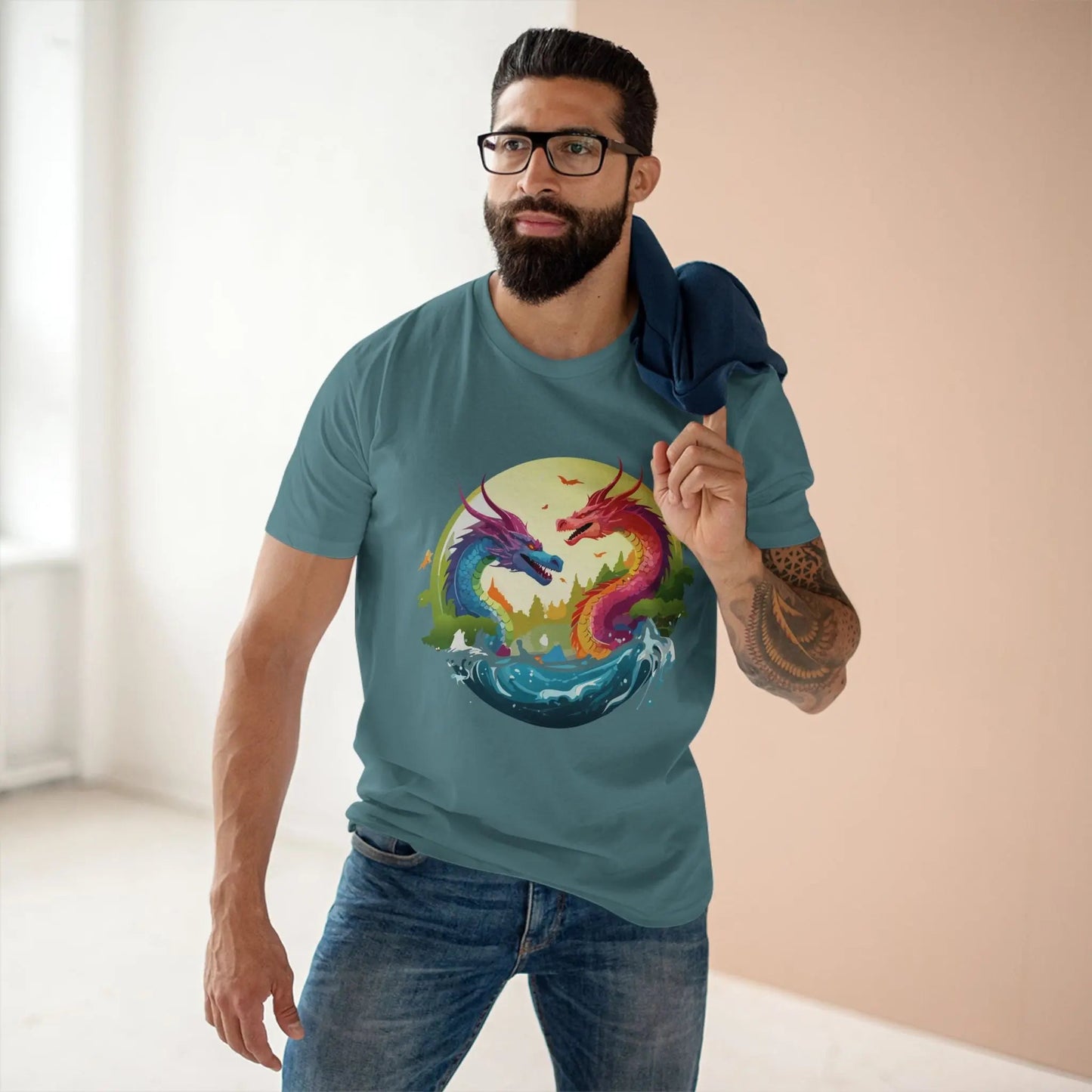 Dragon Graphic Unisex 100 Cotton Staple Tee 19