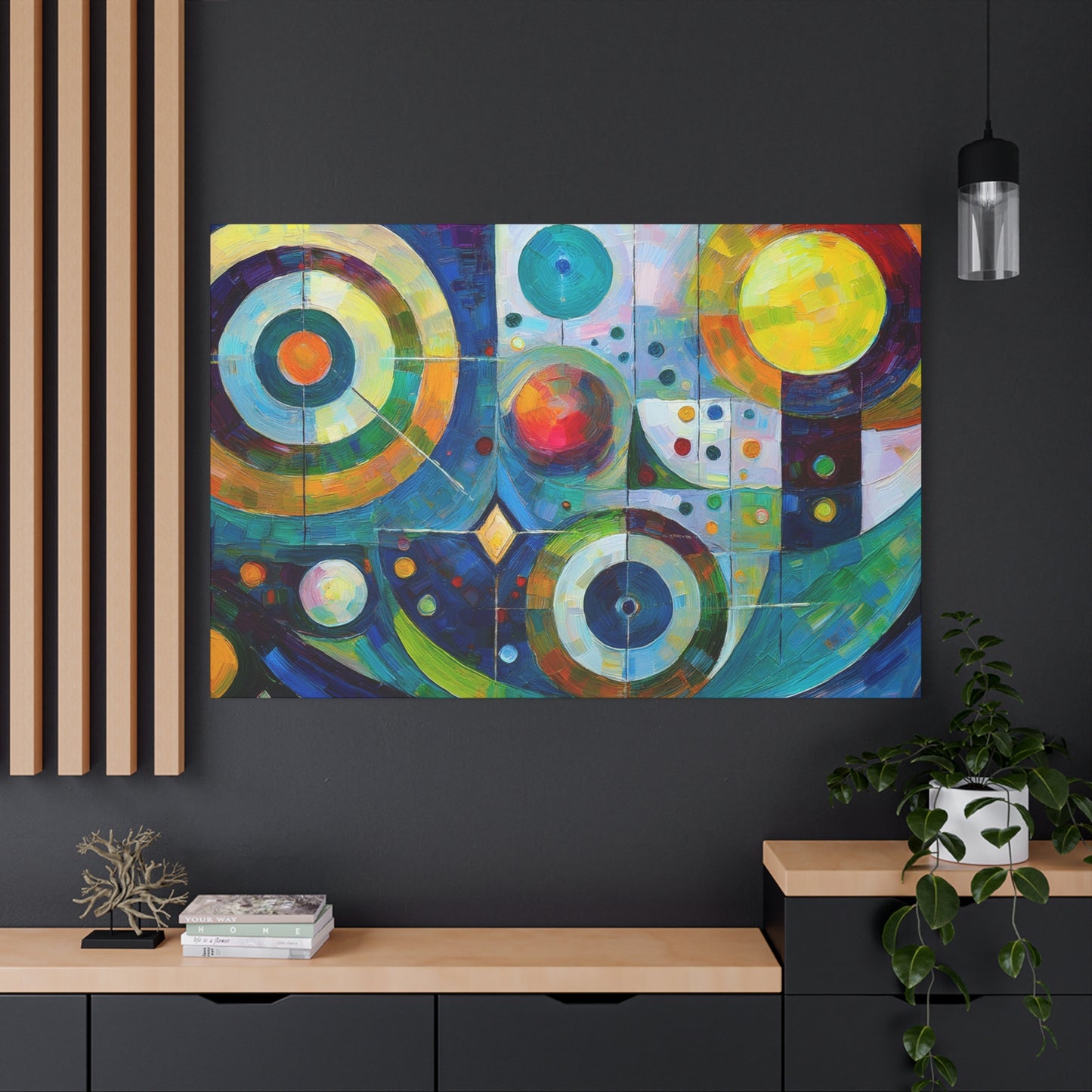 Abstract Oil Painting Print Canvas 24x16, 30x20, 36x24, 48x32, 60x40 Bright Latex Inks, Pine-Wood Inner Frame ABH-61
