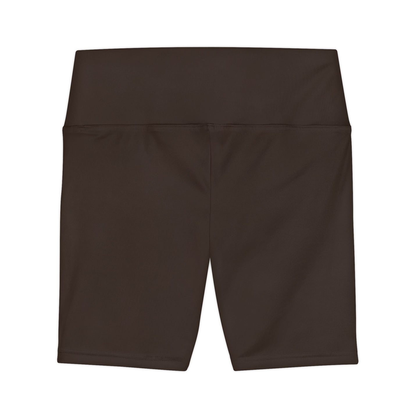 Dark Coffee Chocolate Women's Workout Shorts — High-Waist Biker Shorts for Gym & Yoga