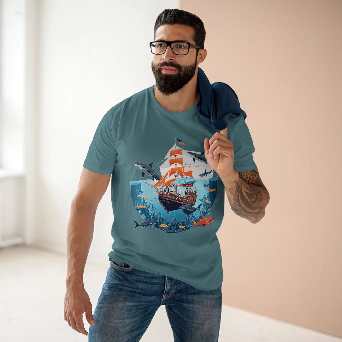 Ocean Coast Graphic Unisex 100 Cotton Staple Tee 23
