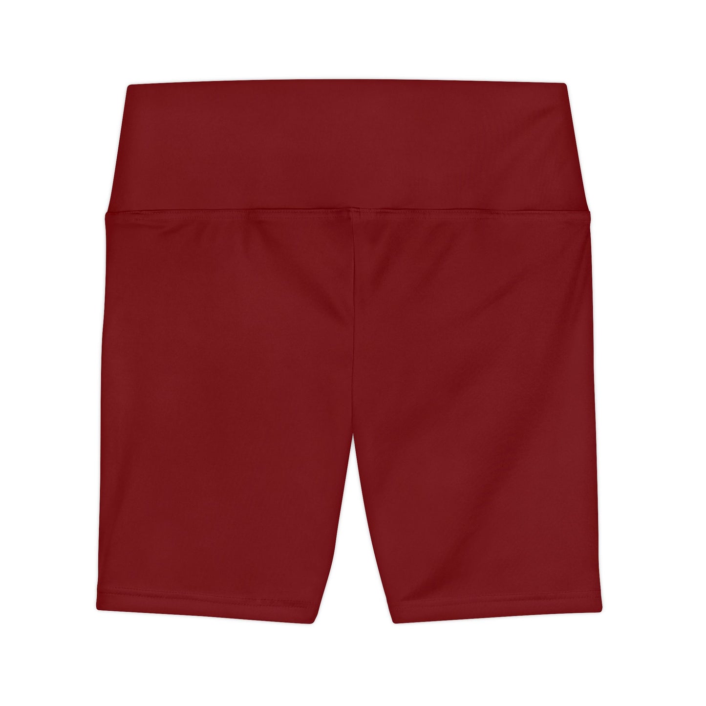 Maroon Red High-Waist Women's Workout Shorts — Comfort Biker Activewear