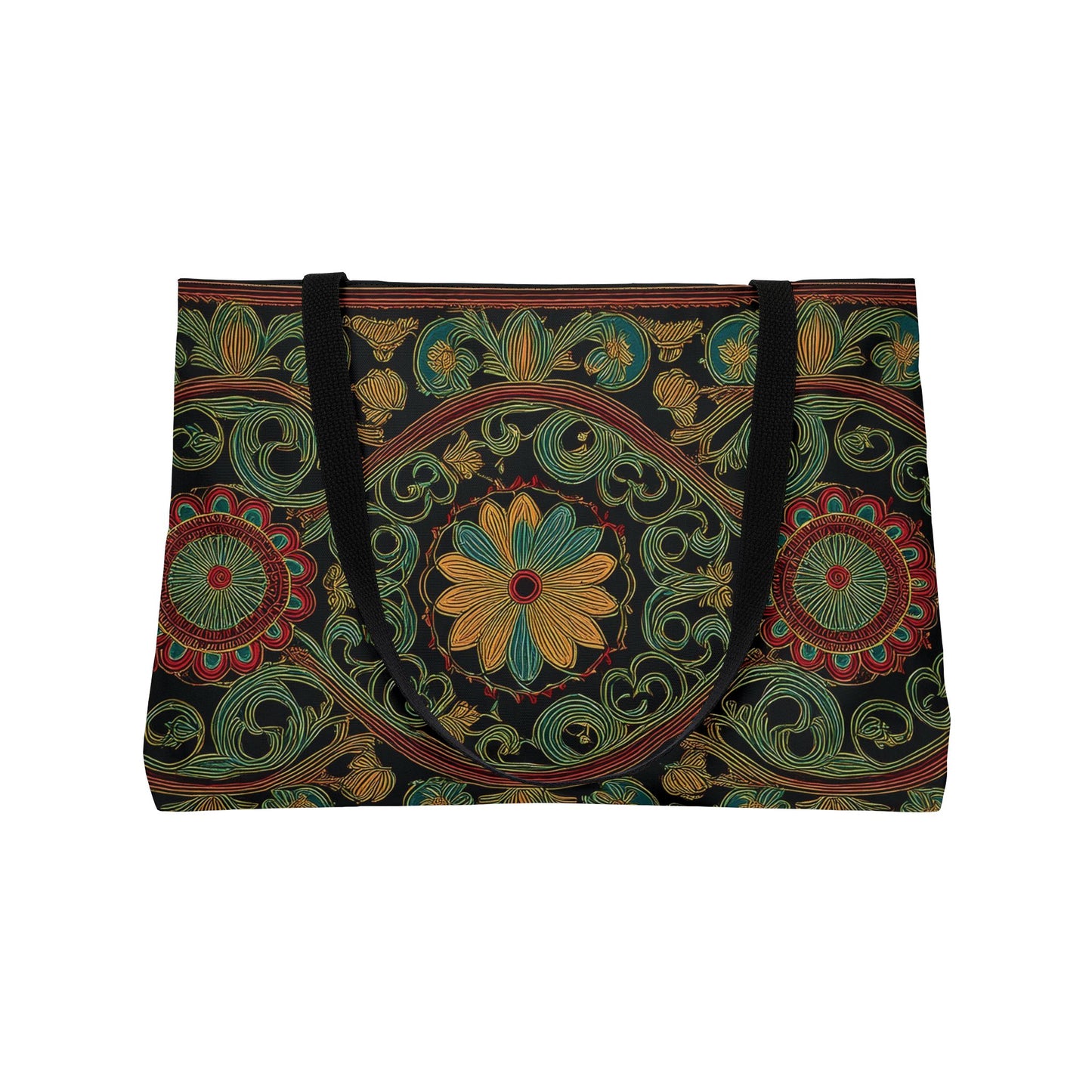 Ornament Print Big Bag Unisex Spun Poly 24x13 Canvas Art Bag OR-34