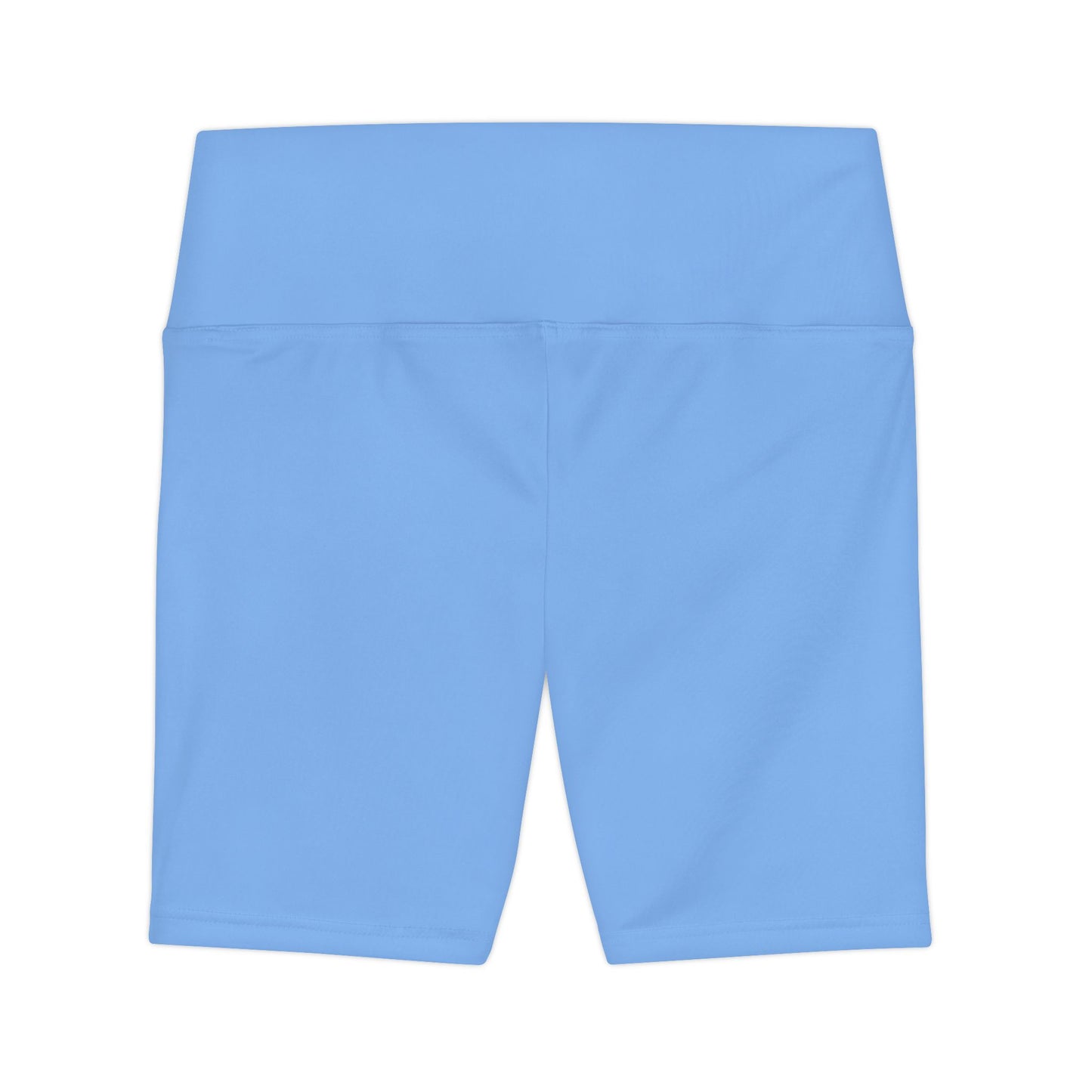 Miranda Blue Women's Workout Shorts — Solid High-Waist Biker Shorts for Exercise & Everyday Wear