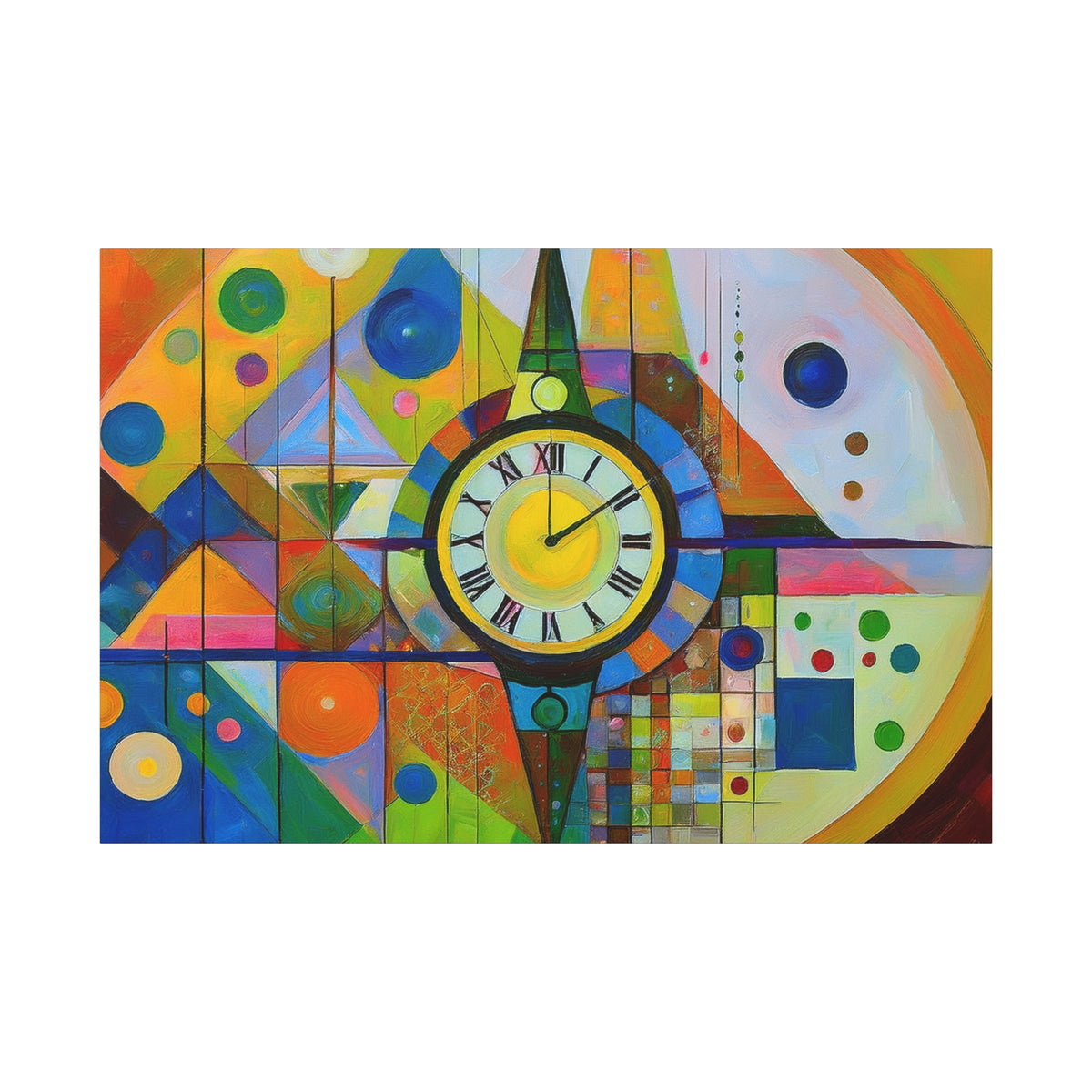 Abstract Oil Painting Print Canvas 24x16, 30x20, 36x24, 48x32, 60x40 Bright Latex Inks, Pine-Wood Inner Frame ABH-51