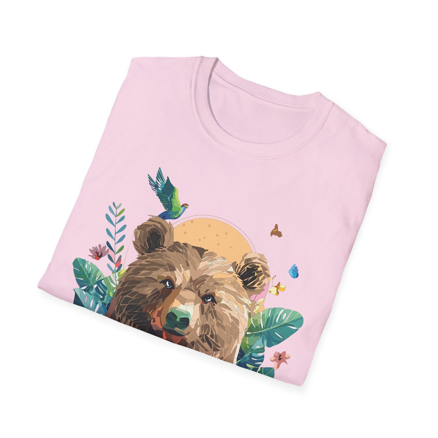 Bear T Shirt Unisex Graphic Tee Bear Lover Gift 100 Percent Ring Spun Cotton Softstyle 64000 Gildan