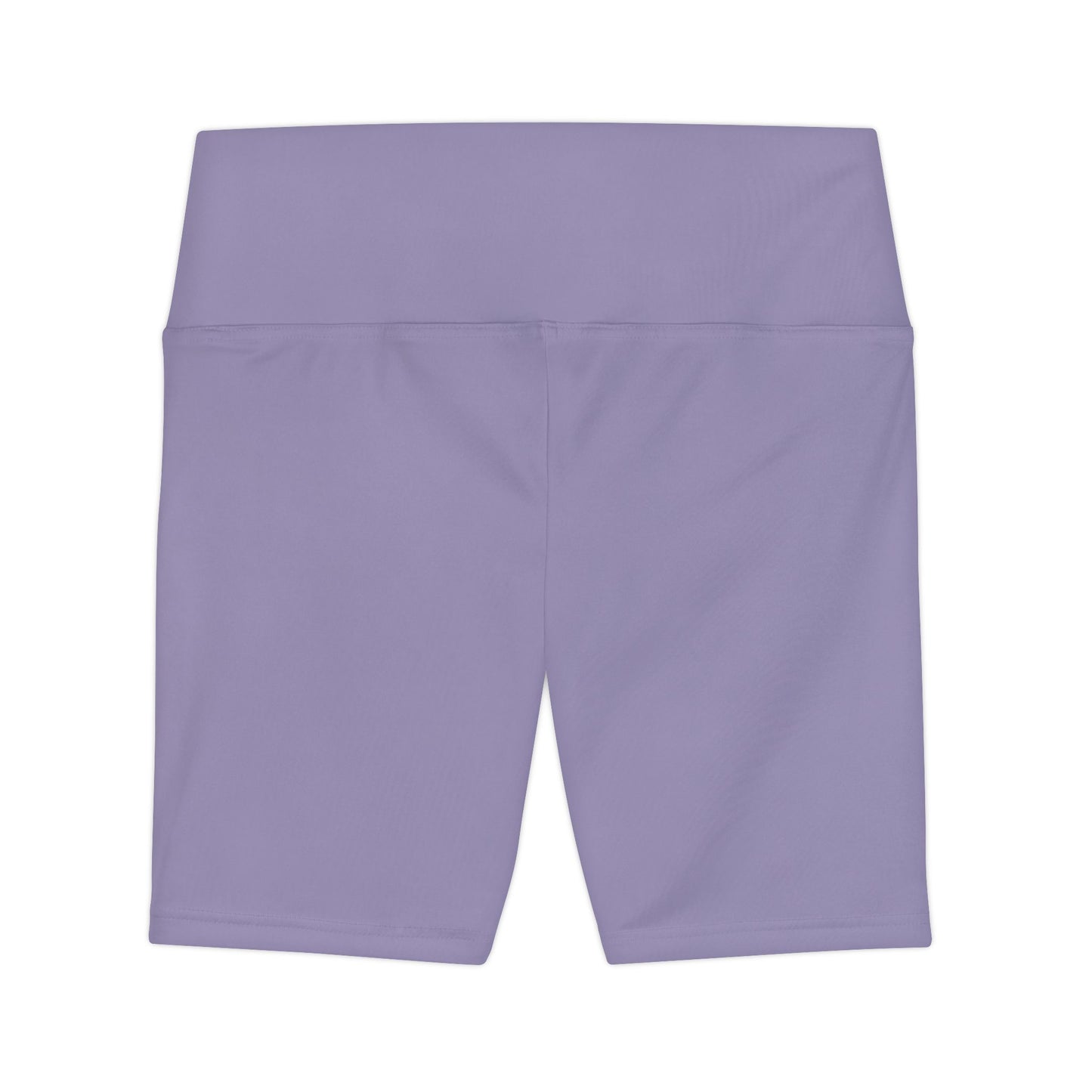 Purple Mist Women's Workout Shorts — Solid High-Waist Biker Shorts for Exercise & Everyday Wear
