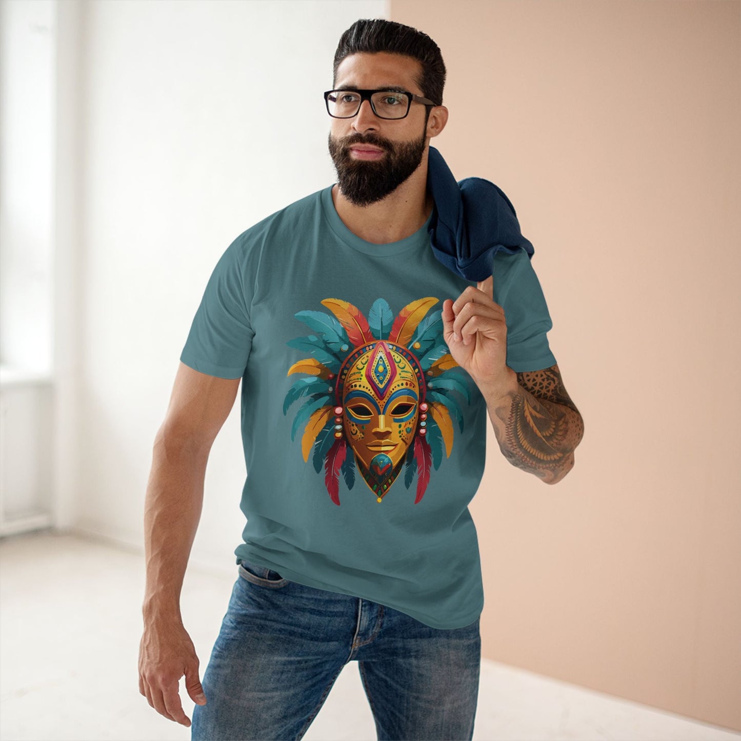 Mask Graphic Unisex 100 Cotton Staple Tee 33