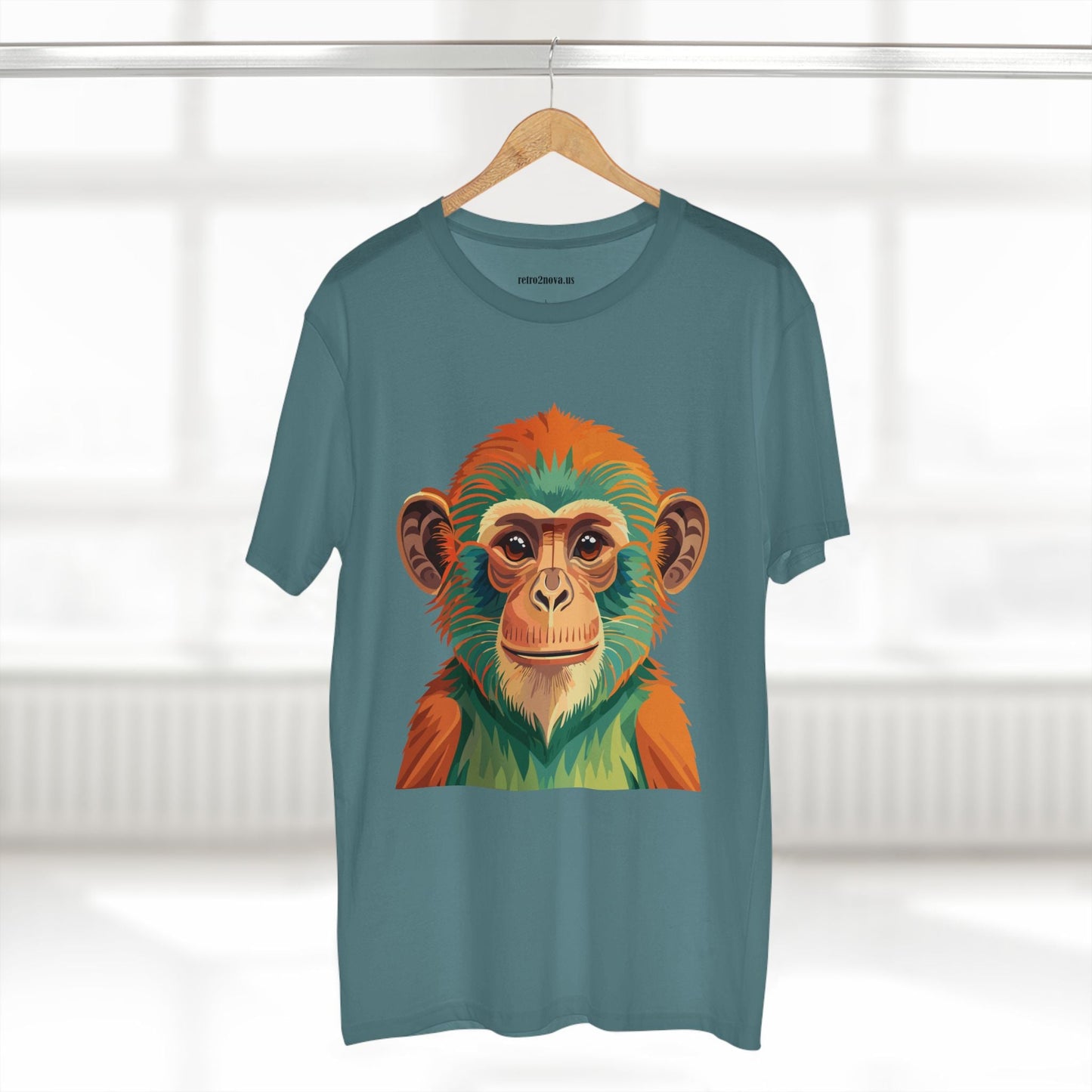 Retro2Nova Monkey Shirt Unisex Premium Cotton Staple Tee With Original Art Design From Our Art Collection