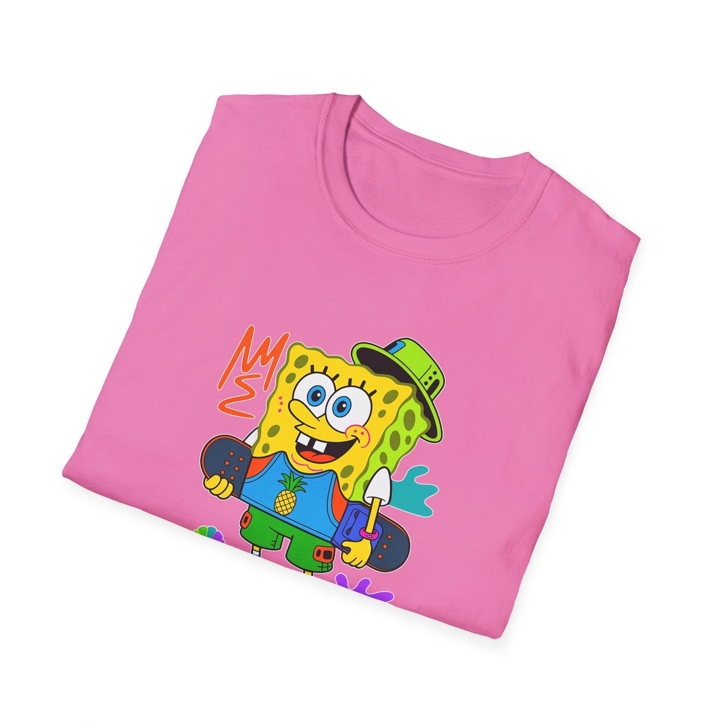 Unisex Cartoon T Shirt With Animals Animation Tee Softstyle Gildan 64000 Cotton Fabric