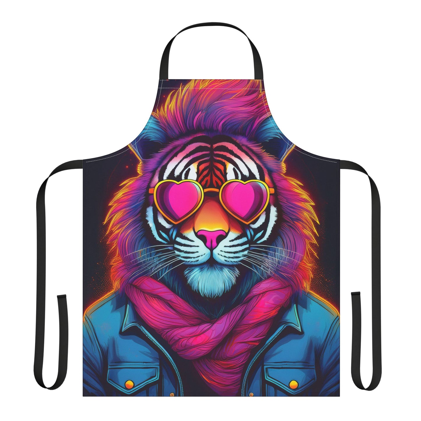 Tiger 100% Polyester Stain-resistant 31.5 x 25.6 Art Print Canvas Apron 8