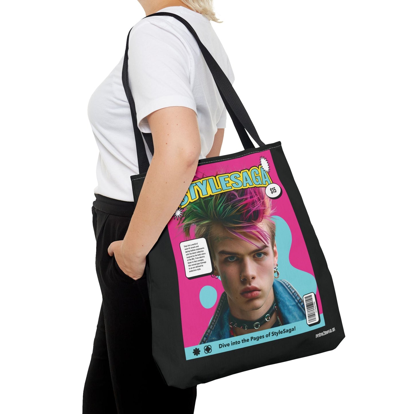 Magazine Cover Canvas Tote Bag By Retro2Nova Durable Everyday Carry Accessory Bold Vintage Inspired