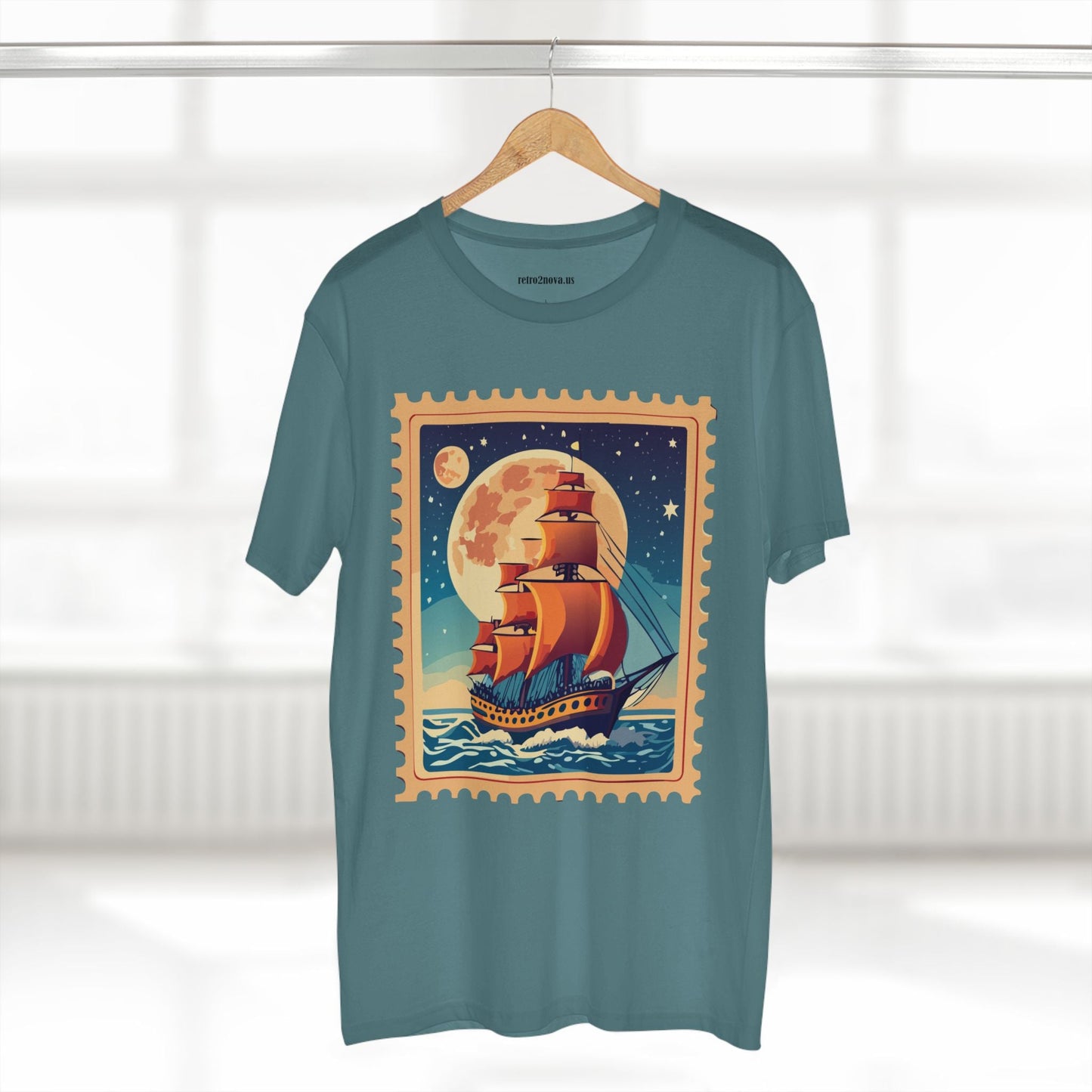 Postage Stamp Shirt Unisex Premium Cotton Tee With Original Art Design Retro2Nova