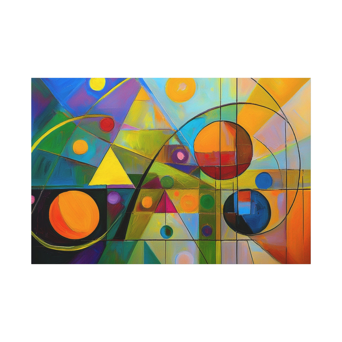 Abstract Oil Painting Print Canvas 24x16, 30x20, 36x24, 48x32, 60x40 Bright Latex Inks, Pine-Wood Inner Frame ABH-34