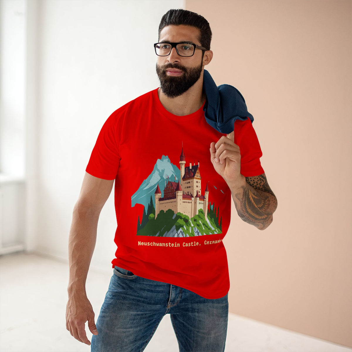 Neuschwanstein Castle Illustration T-Shirt | Germany Travel Tee