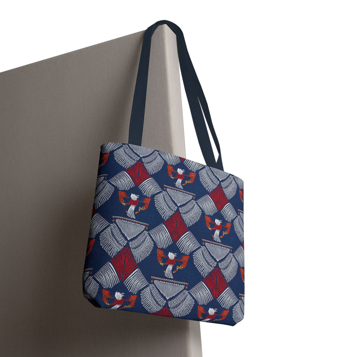 4th of July Graphic Denim Fabric Imitation Print Unisex Canvas Bag Poly Spun 3 Sizes Tote Bag 200-3