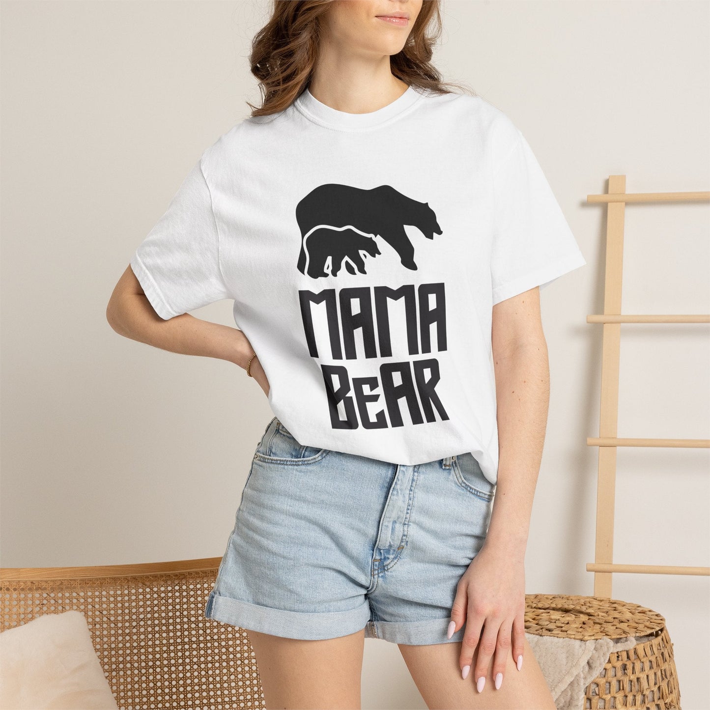 Mama Bear Mom T-shirt Mother's Day Mama Tee Unisex Comfort Colors Garment-Dyed Cotton h12