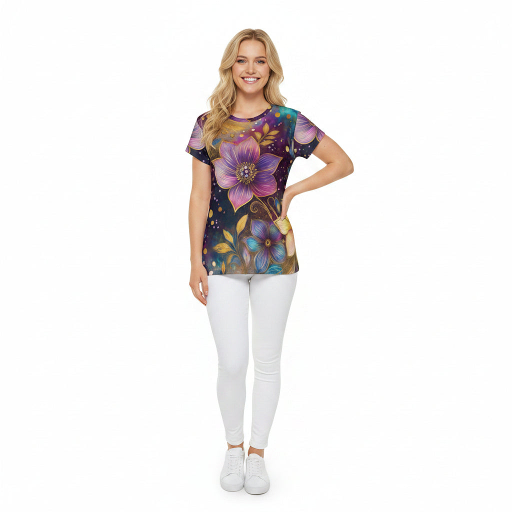 Camisa Poly-Span con estampados florales