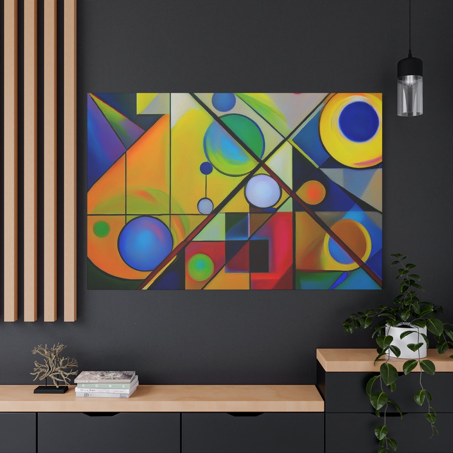 Abstract Oil Painting Print Canvas 24x16, 30x20, 36x24, 48x32, 60x40 Bright Latex Inks, Pine-Wood Inner Frame ABH-6