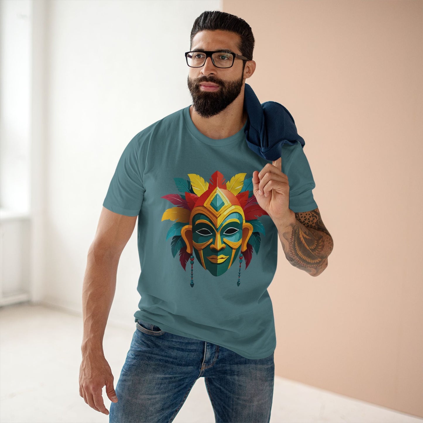 Mask Graphic Unisex 100 Cotton Staple Tee 6