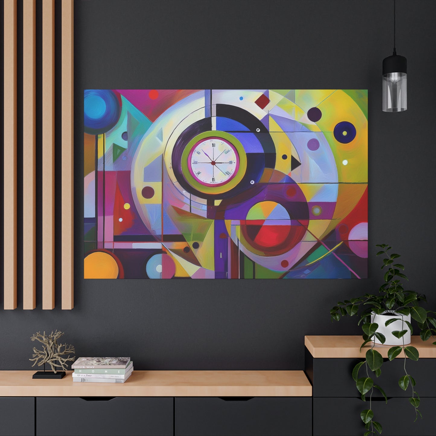 Abstract Oil Painting Print Canvas 24x16, 30x20, 36x24, 48x32, 60x40 Bright Latex Inks, Pine-Wood Inner Frame ABH-50