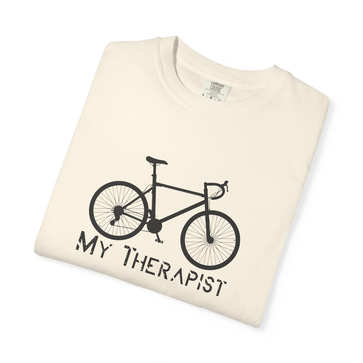 Bicycle My Therapist Bike Cycling Unisex Comfort Colors Garment-Dyed Heavyweight 100 Cotton Art Design T-Shirt w59