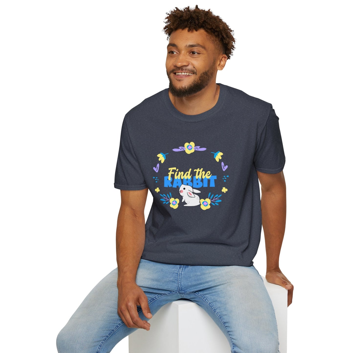 Easter Bunny T Shirt Unisex Gildan Softstyle 64000 Breathable Cotton Easter Design