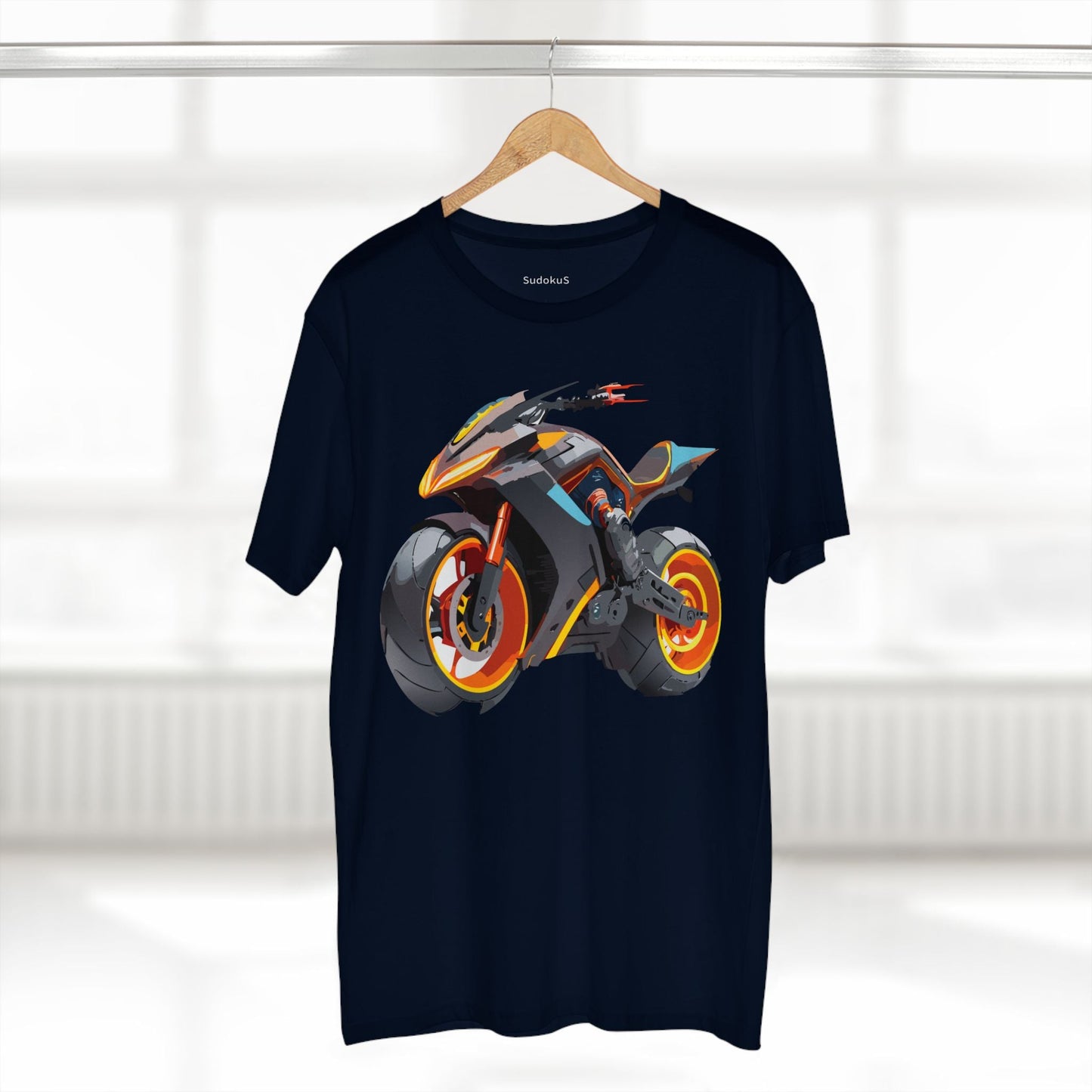 Moto Bike Graphic Unisex 100 Cotton Staple Tee 11