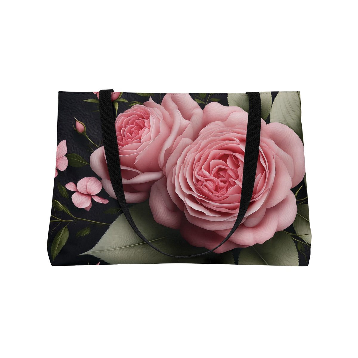 Floral Print Poly Canvas Weekender Bag 8