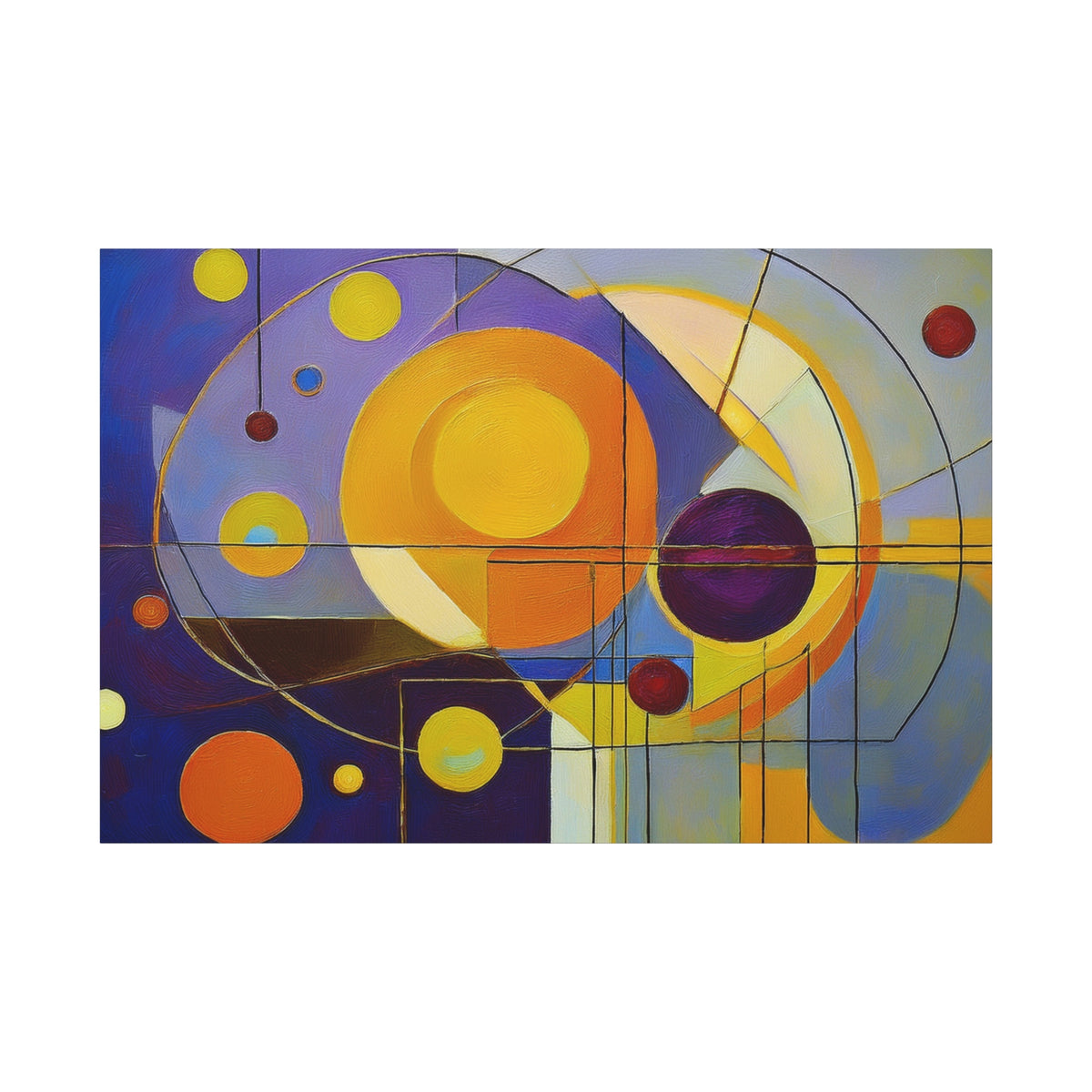 Abstract Oil Painting Print Canvas 24x16 30x20 36x24 48x32 60x40 Bright Latex Inks Horizontal Pine-Wood Inner Frame ABH-19