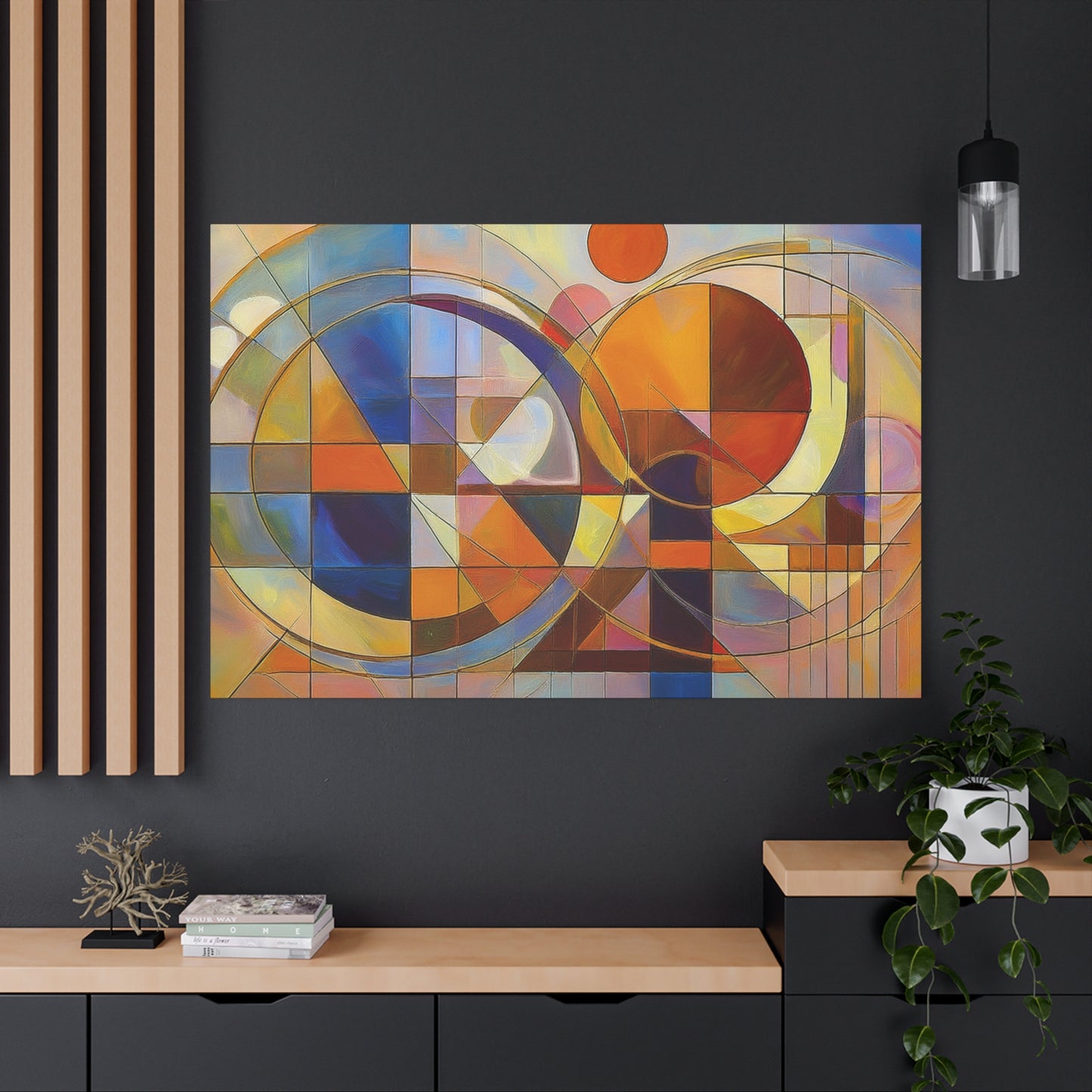 Abstract Oil Painting Print Canvas 24x16 30x20 36x24 48x32 60x40 Bright Latex Inks Horizontal Pine-Wood Inner Frame ABH-20