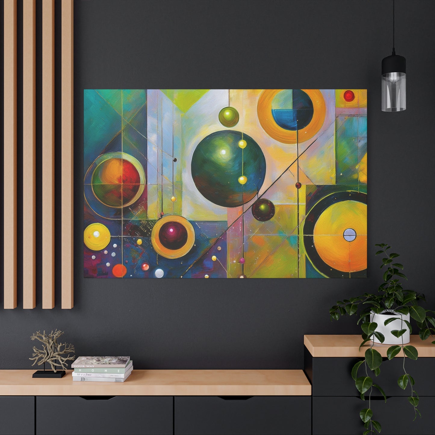 Abstract Oil Painting Print Canvas 24x16, 30x20, 36x24, 48x32, 60x40 Bright Latex Inks, Pine-Wood Inner Frame ABH-60