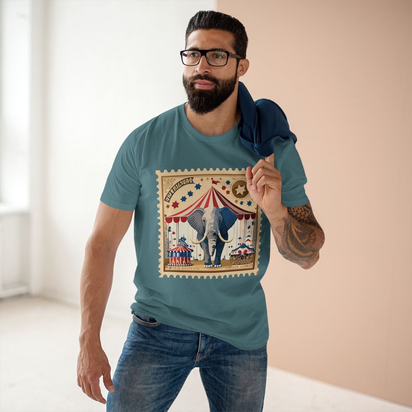 Postage Stamp Graphic Unisex 100 Cotton Tee 40