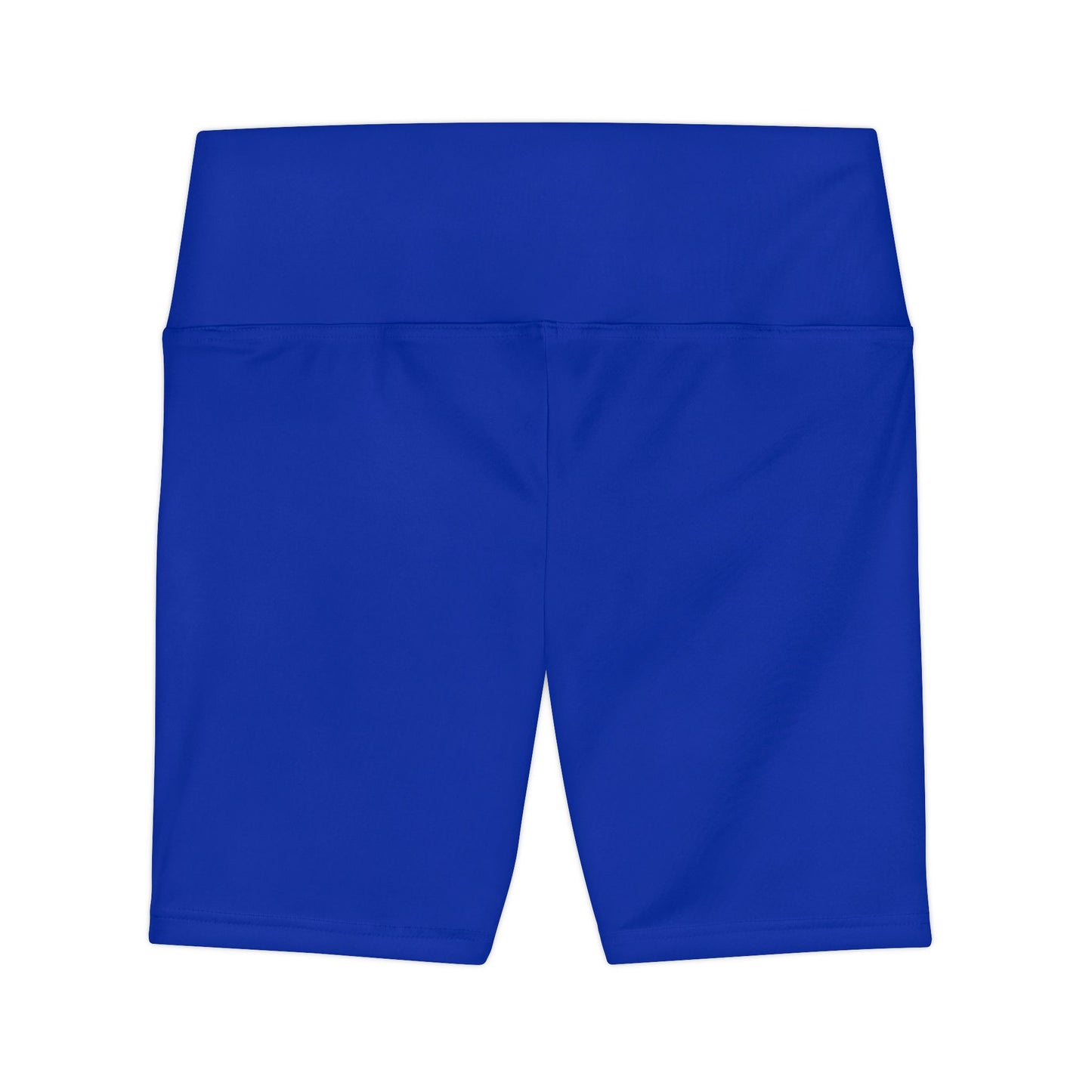 Klein Blue Women's Workout Shorts — Solid High-Waist Biker Shorts for Exercise & Everyday Wear