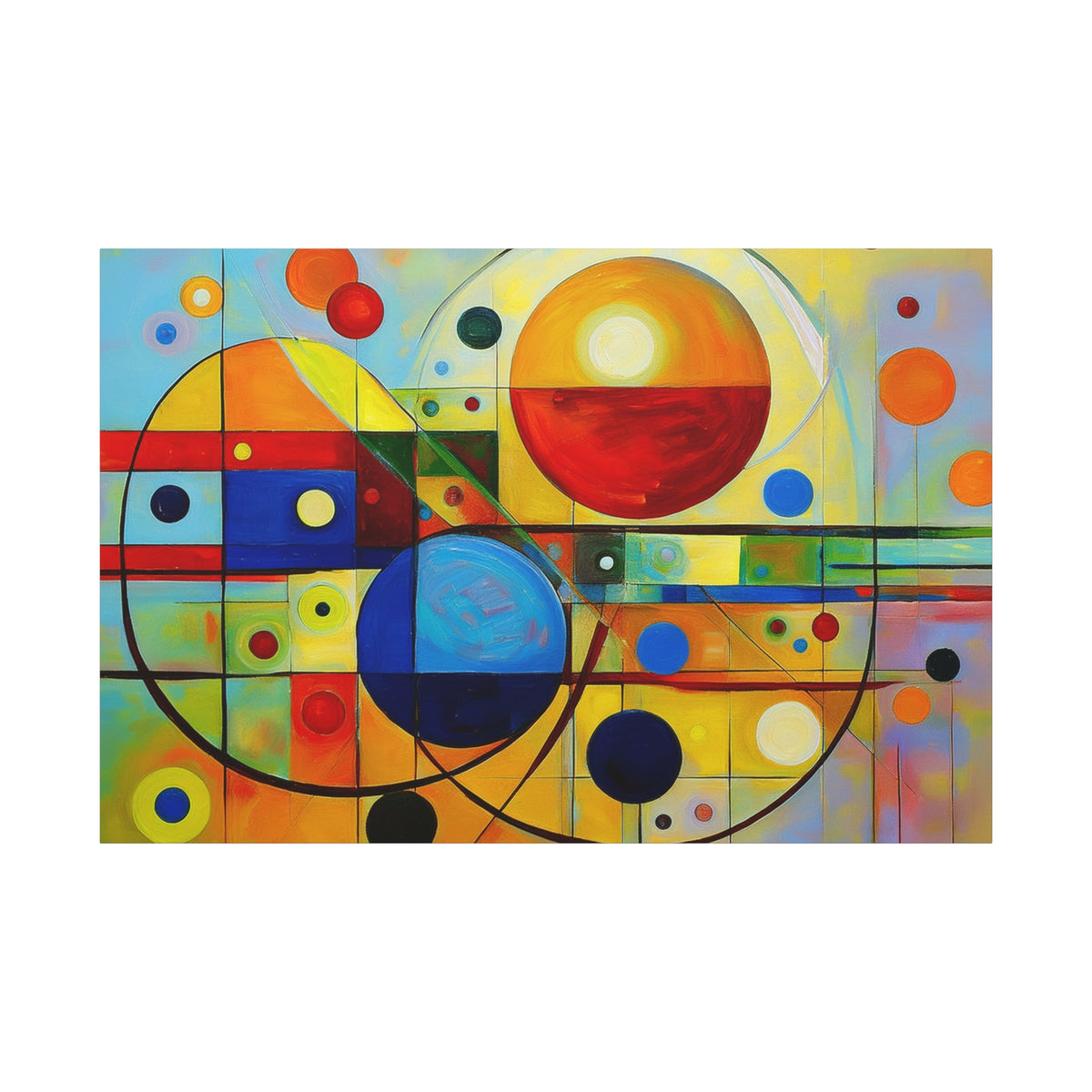 Abstract Oil Painting Print Canvas 24x16, 30x20, 36x24, 48x32, 60x40 Bright Latex Inks, Pine-Wood Inner Frame ABH-48
