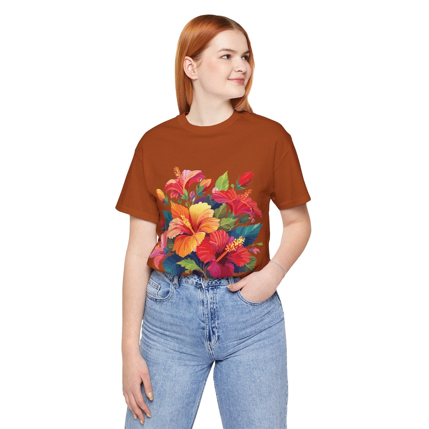Vintage Floral Graphic Unisex Cotton Tee 34