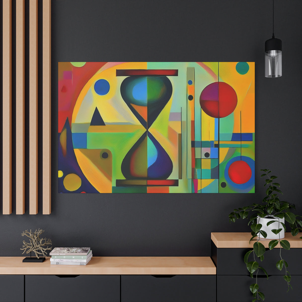 Abstract Oil Painting Print Canvas 24x16, 30x20, 36x24, 48x32, 60x40 Bright Latex Inks, Pine-Wood Inner Frame ABH-56