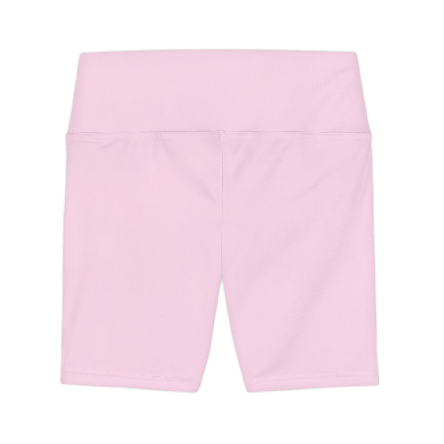 Petal Frost Pink Women's Workout Shorts — Solid High-Waist Biker Shorts for Exercise & Everyday Wear
