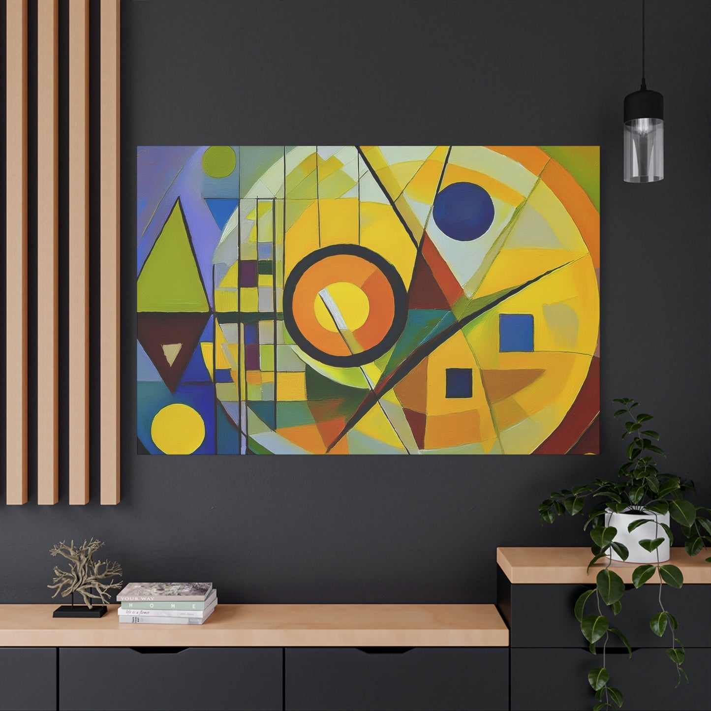 Abstract Oil Painting Print Canvas 24x16, 30x20, 36x24, 48x32, 60x40 Bright Latex Inks, Pine-Wood Inner Frame ABH-24