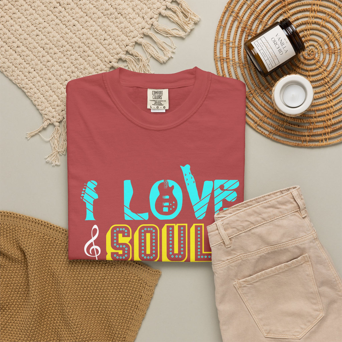 I Love Soul Music T-shirt Soul Music Graphic Unisex Cotton Tee 052