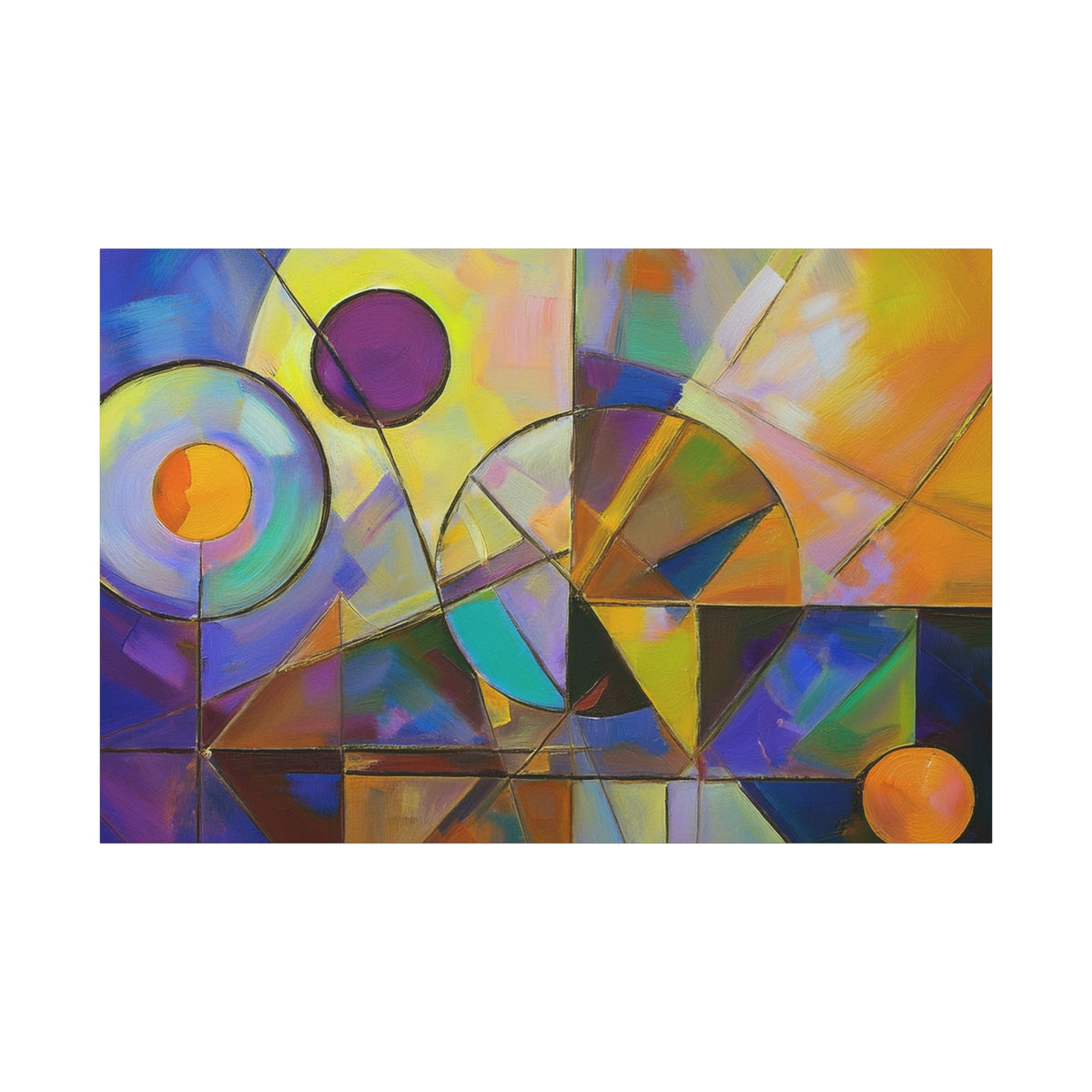 Abstract Oil Painting Print Canvas 24x16 30x20 36x24 48x32 60x40 Bright Latex Inks Horizontal Pine-Wood Inner Frame ABH-11