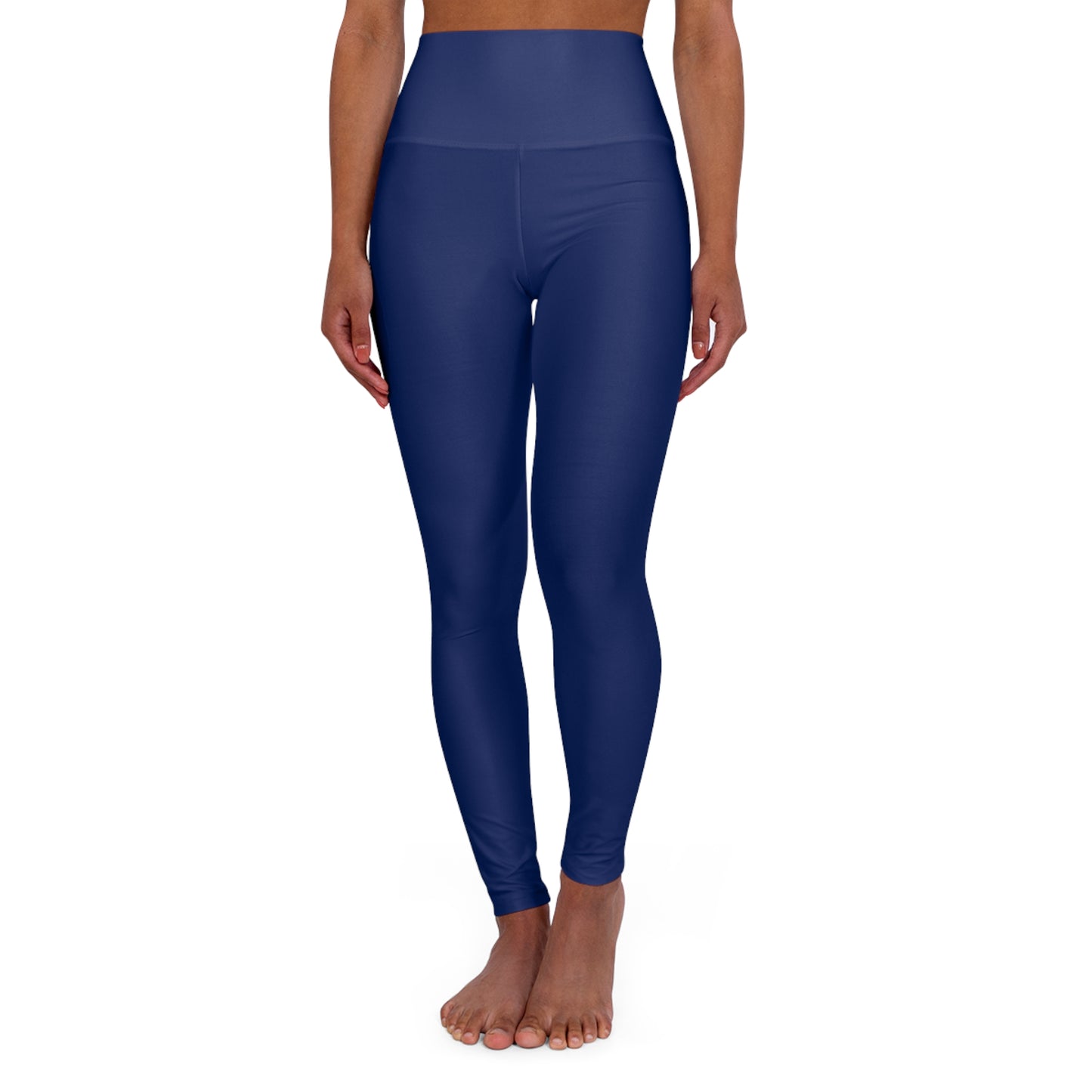 High-Waist Imperial Blue Yoga Leggings Women's Seamless Poly-Span Seamless Navy Activewear for Pilates