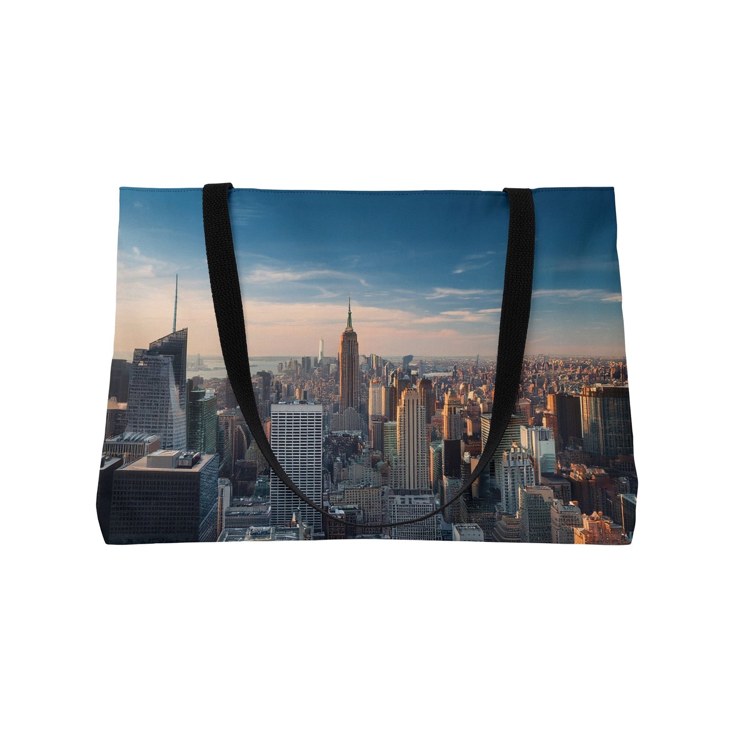 New York Photo Print Bag 100% Spun Poly 24x13 Canvas Art Bag C-11