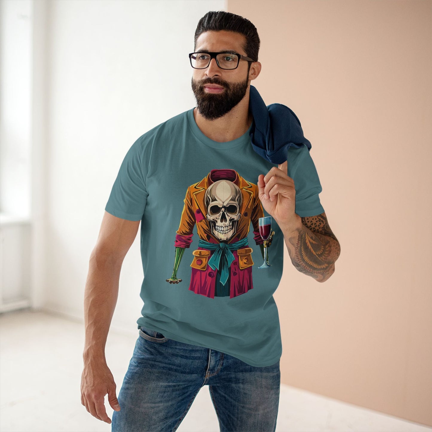 Skull Shirt Unisex Skeleton Tee with Original Art Design Retro2Nova SS24 Premium Cotton