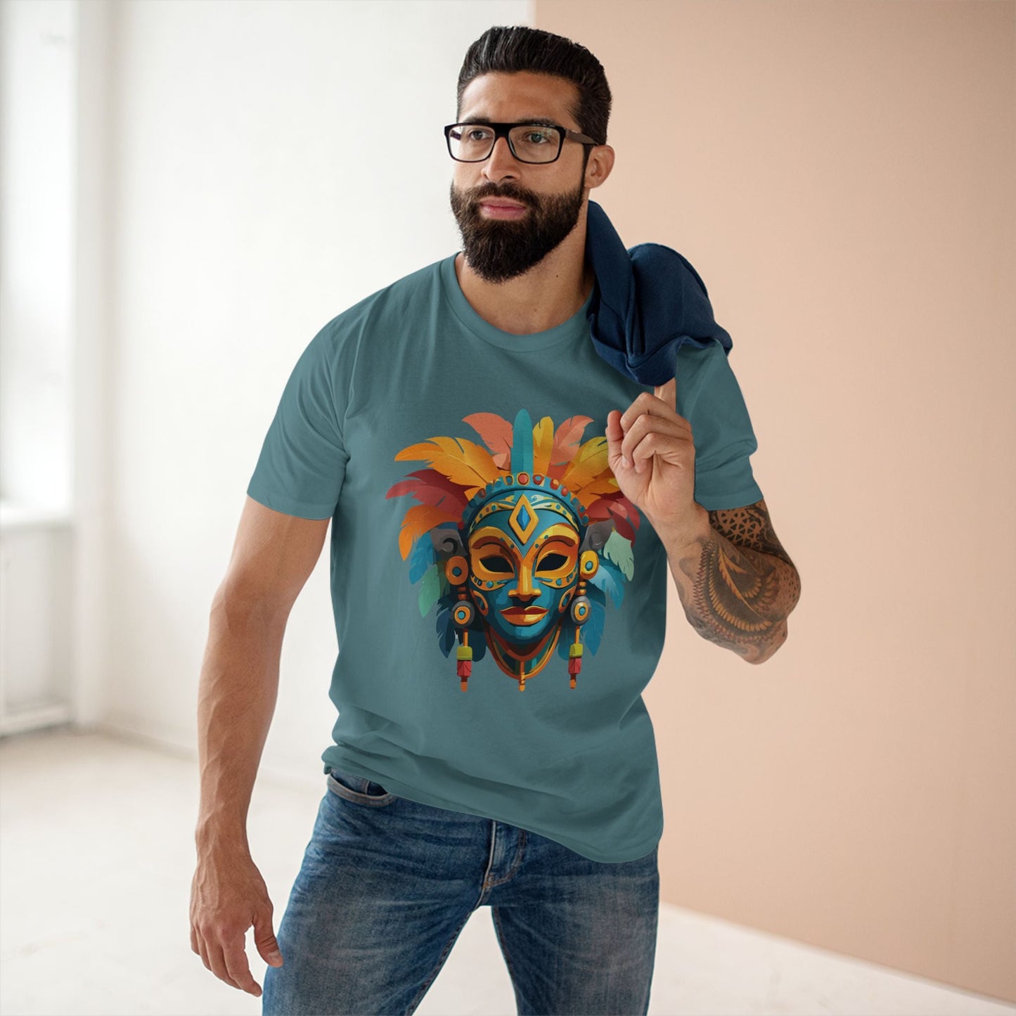 Mask Graphic Unisex 100 Cotton Staple Tee 2