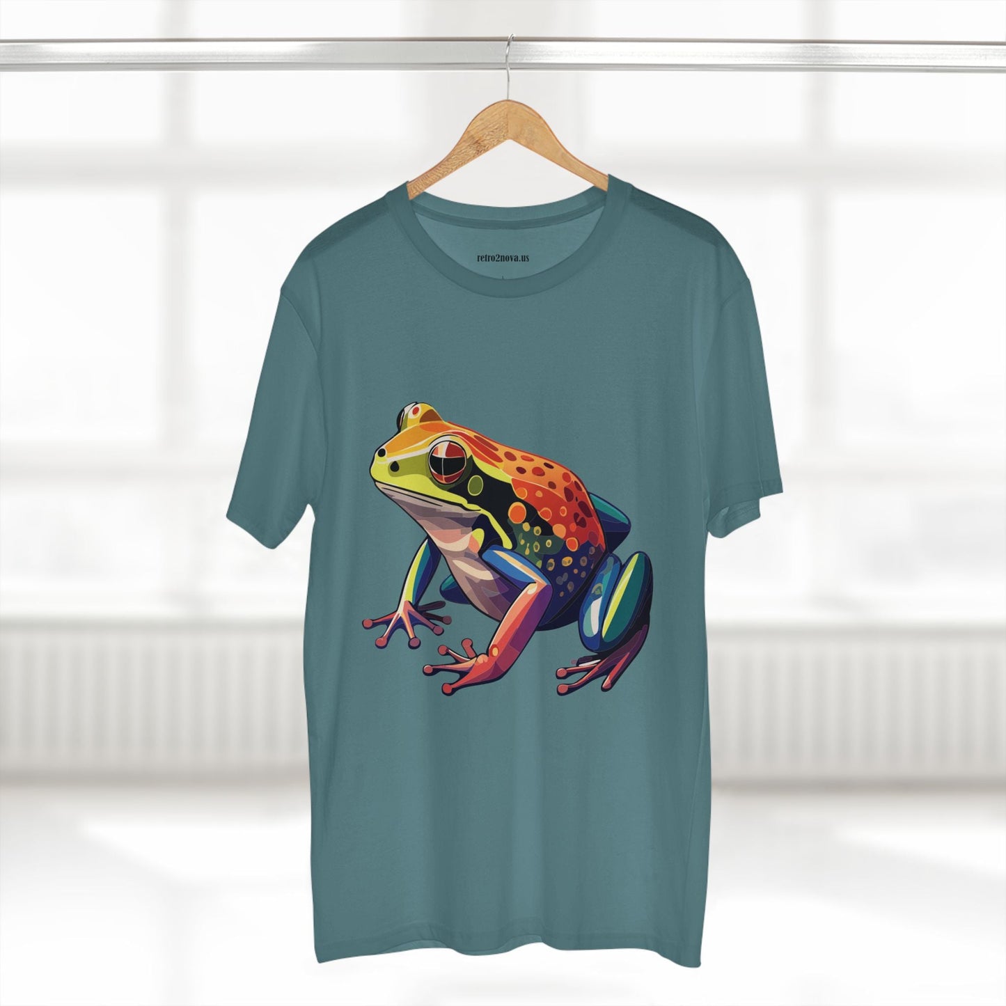 Unisex Premium Cotton Tee Frog Animal Shirt Original Art Design Retro2Nova Art Collection Exclusives